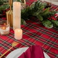 thumbnail image 4 of Christmas Red Plaid Waterproof Tablecloth \u2013 Classic Woven Check Design \u2013 Holiday Dining Table Cover for Xmas Parties, Stain-Resistant & Durable, W60 x L84 in, 4 of 8