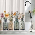 thumbnail image 2 of Spring Flowers Vase Fabric Shower Curtain Floral Leaf Washable Shower Curtains for Bathroom, Waterproof Bath Curtain with Hooks Home Decor 72x84in, 2 of 8
