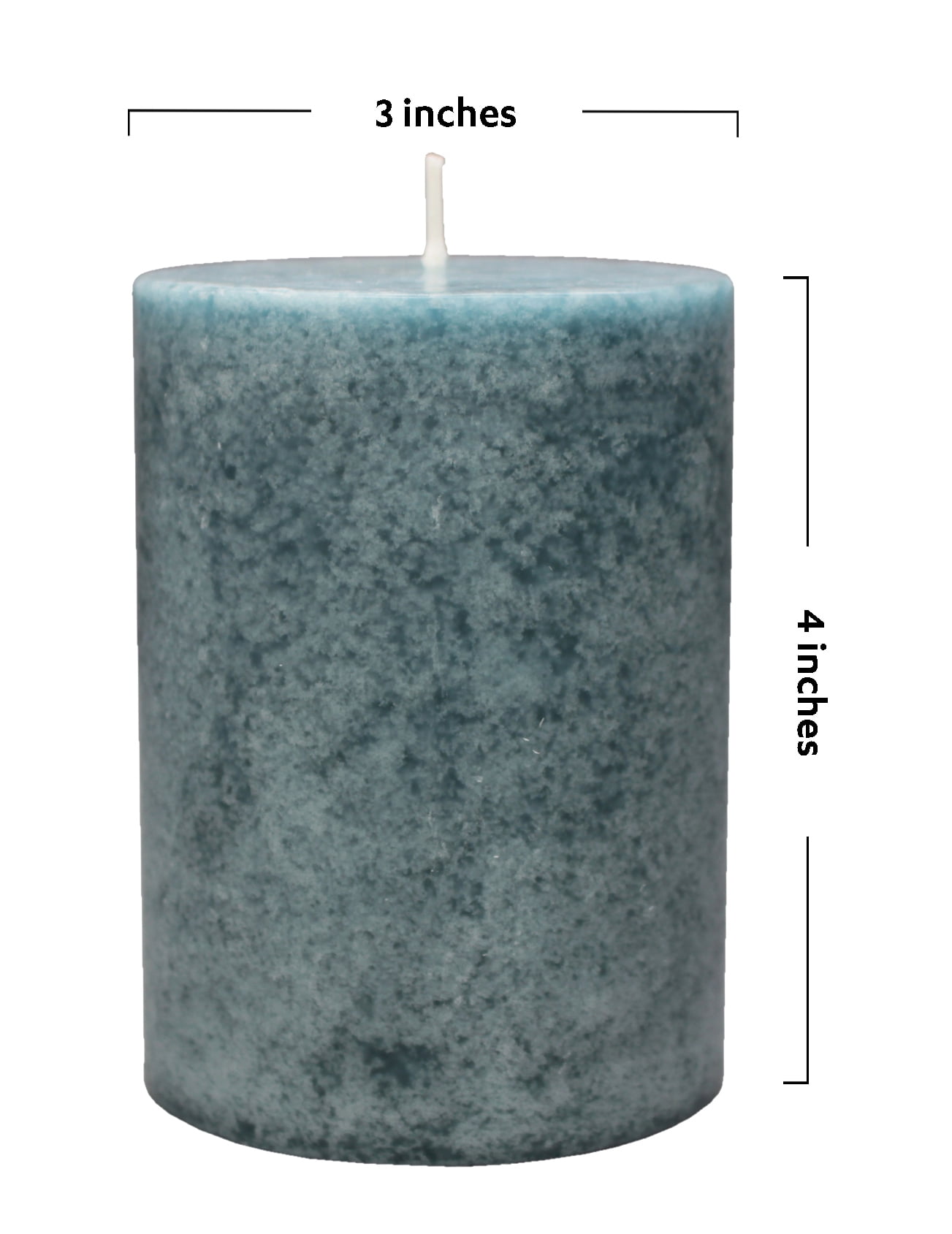 Mainstays Scented Mottled Pillar Candle, 3 x 4 inches, Blue, Garden Rain