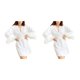 thumbnail image 4 of Minnieouse de plumaje blanco con piel Estilo francés Albornoz de manga larga Novia Cuello en V Ropa de dormir Ropa de dormir Hotel en casa Type1 NO1, 4 of 6