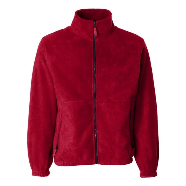 Sierra Pacific Mens Fleece Full-Zip Jacket, 2X, Red