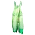 thumbnail image 3 of lcziwo Womens Saint Patricks Day Jumpsuits Cotton Linen Sleeveless Straps One Piece Jumper Pants Funny Shamrock Graphic Overalls Vacation Outfits Green S, 3 of 6
