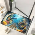 thumbnail image 2 of 40*60Cm 3D Visual Floor Mat - 5, 3D Stereo Pond Diatomaceous Earth Rug Entryway Non Absorbent Mat Bathroom/Kitchen Oil Proof Foot Mat Realistic Decor Mat, 1 Rug, 2 of 4