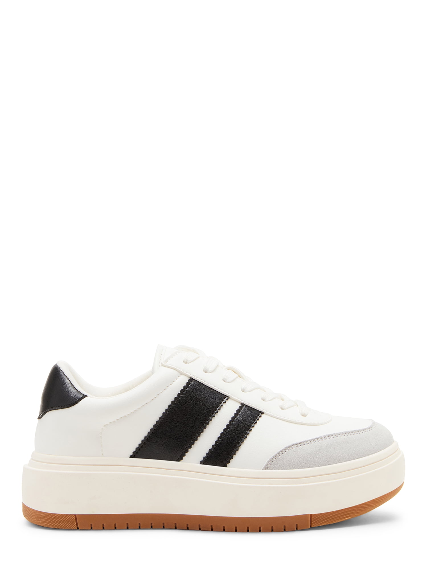 Madden Girl Women's Navida Lace-up Platform Sneaker with Stripes