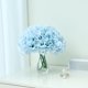 thumbnail image 3 of Nvzi Flores artificiales de hortensia con cabezas rosas, 10 flores de seda de hortensia falsas para centros de mesa de boda, ramos, decoración floral de bricolaje, decoración del hogar con tallos, 3 of 5