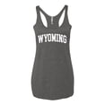 thumbnail image 2 of Wild Bobby State of Wyoming College Style Women Tri-Blend Racerback Tank Top, 2 of 6