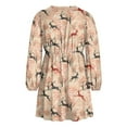 thumbnail image 5 of Yuyamidu Christmas Women Dresses Reindeer A-Line Dress Size S Stretchy High Waistline Knee Length Dress Casual Party Dress Daily Wear Clothes Elegant Dress for Wedding Guest, 5 of 7