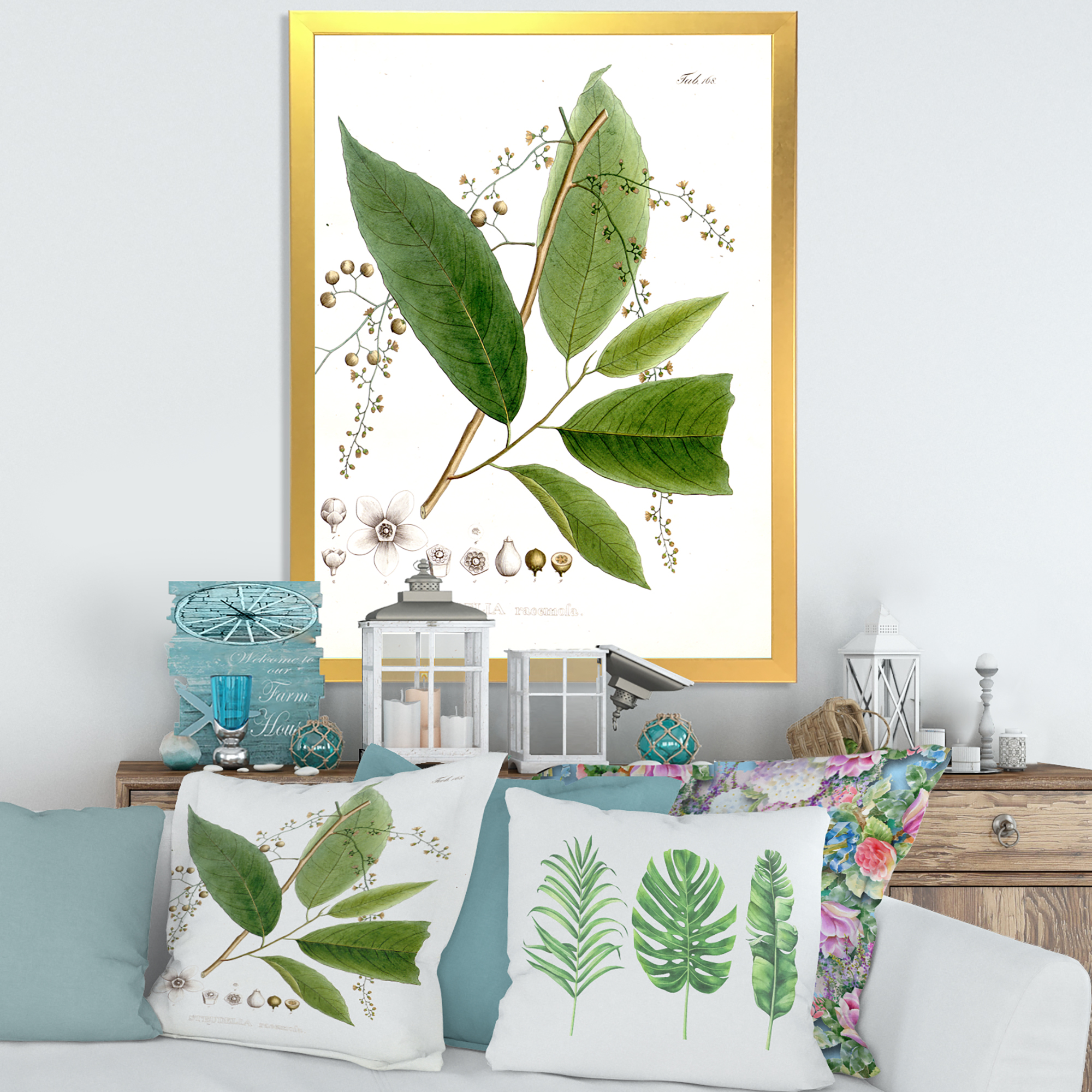 Designart 'Ancient Brazilian Plant I' Traditional Framed Art Print