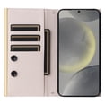 thumbnail image 3 of Desugned For Samsung Galaxy S24 FE Wallet Phone Case,With Suction Cup Fastener,Flip Folding Kickstand,With Card Slots,Wrist Strap&Shoulder Strap,Shockproof PU Leather Phone Case,White, 3 of 9