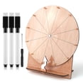 thumbnail image 1 of 11.4 Inch Wedding Game Spinning Wheel, Wooden Prize Tabletop Spinner Erasable Raffle Spin The Wheel Game with Stand Roulette Wheel for Wedding Engagement Party School Family Games Bab, 1 of 7