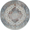 thumbnail image 3 of Bliss Rugs Vintage Traditional Oriental Round Rug for Living Room, Dining Room | Gray, 7'10''Round, 3 of 5
