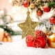 thumbnail image 2 of 24pcs Star de cinco puntas Decoraciones de árbol de Navidad Navidad Adornos colgantes, 2 of 8