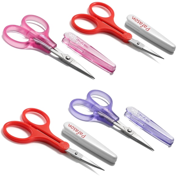 Set de tijeras de manualidades Pafason de 4 piezas, punta fina de precisión