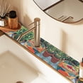 thumbnail image 2 of Yayeee Faucet Mat for Kitchen Sink 14.7" Diatomite Long Splash Guard Pad, Art Goldfish Bowl, 2 of 7
