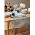 thumbnail image 6 of ERUNPONLY Ocean Table Runner - 70 Inch Long Beach Sand Blue Sky Waves Scenery Summer Horizon Cotton and Linen Blended Dress Scarves Farmhouse Table Runner for Kitchen Dining, Coffee Table, 13" x 70", 6 of 8