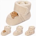 thumbnail image 5 of NOLDARES Baby Booties Infant Newborn Boys Girls Slippers Warm Crib Sock Shoes Indoor First Walker Prewalker(White,1), 5 of 9