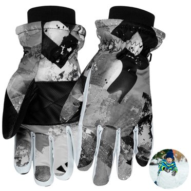 Purple Gloves BSWAJIOJIO Gloves Youth Girls M/L Winter Ski Warm Size Skating Gloves Kids