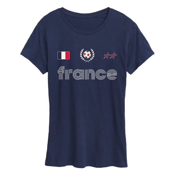 Instant Message - France Soccer Jersey - Women's Short Sleeve Graphic T-Shirt