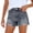 Grey, variant on Womens Jean Shorts Slim Ripped Raw Hem Stretchy High Waisted Denim Shorts Comfort Summer Distressed Trousers with Pockets Grey S