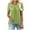 D-Mint Green, variant on Women Short Sleeve Tops Fake Two Piece Loose Pleated Layered Blouse Shirt Hide Belly Tunic Tops A-White