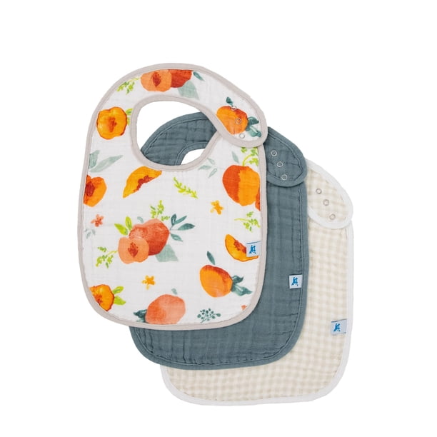 Babero de comida Little Unicorn Premium Classic, paquete de 3 unidades, ajustable