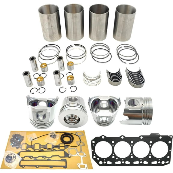 4TNE84 Engine Overhaul Rebuild Kit (No valve set) Piston Height 84mm for Yanmar 4TNE84 Engine John Deere Tractor 990 4500 4510 4600 4610 4020D Mustang 2040 2042 Skid Steer Loader