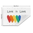 thumbnail image 3 of XMXT 1 Pcs Woven Placemats, Rainbow Love Print Stain Resistant Anti-Skid Placemat for Kitchen Table, 12 x 18 inches, 3 of 6