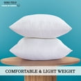 thumbnail image 4 of ROYALE LINENS Throw Pillow Insert - Square Pillow - Bed & Couch Pillow - Sofa Pillow Insert - Decorative Pillow Insert - Inner Cushion - Pillow & Shams Stuffer White 2 Pack 12 x 12 Inch Pillow Insert, 4 of 11