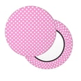 thumbnail image 3 of Round Bar Stool Seat Covers, vintage polka dots pink Elastic Round Chair Cover Stool Seat Slipcover Bar Stool Cushions Round Pad for 12-14 inch, 3 of 7