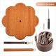 thumbnail image 2 of Porta-Hilos Portátil Herramientas de Tejer con Cinturón Ajustable Accesorios Carrete de Madera Correa de Muñeca Bobinadora de Bolas, 2 of 8
