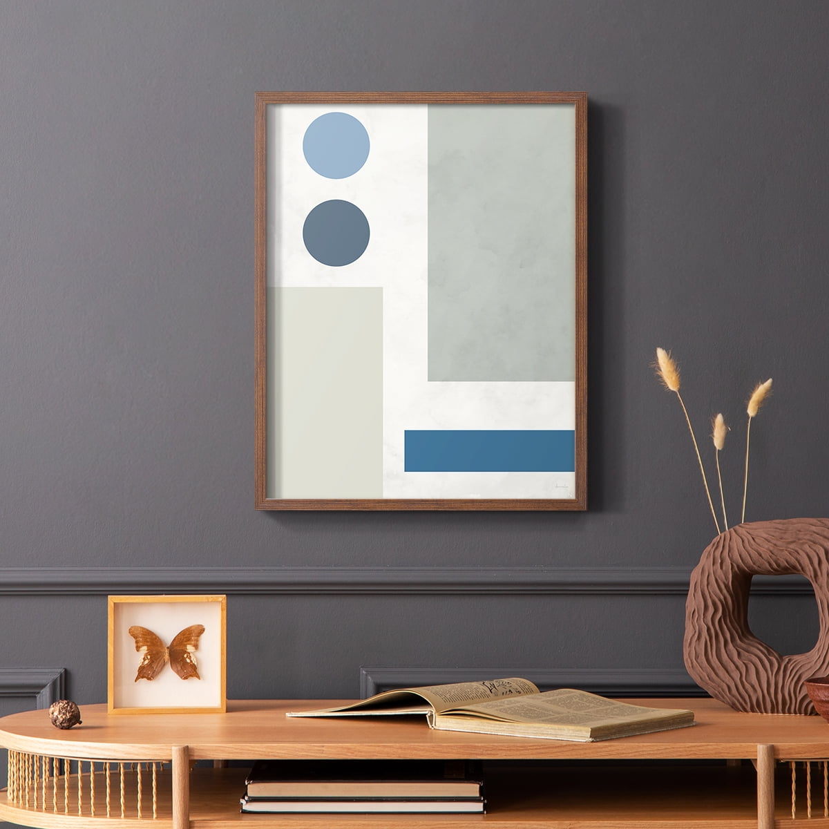 Stars Align I in Brown Solid Wood 8 x 10 Framed Print
