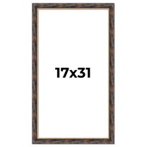17x31 Frame Gold Real Wood Picture Frame Width 1.5 inches | Interior Frame Depth 0.5 inches |