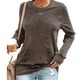 thumbnail image 3 of Women Casual Blouse, Round Collar Tops Skin Friendly For Female For Office For Club ANGGREK No, 3 of 6