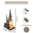 thumbnail image 4 of Rustic Metal Bear Forest Light NightStand Bedside EndTable Desk Lamp Night Light, 4 of 8