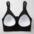 thumbnail image 5 of QATAINLAV Women's Zipper Front Sports Bras Solid Color Wireless Post-Surgery Bra Casual Adjustable Straps Yoga & Activewear Bralette Black, 5 of 6
