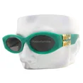 thumbnail image 1 of Miu Miu Sunglasses SMU 11W 15H-5S0 Emerald Green Gold Logo with Case, 1 of 6