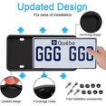 thumbnail image 3 of Car License Plate Frame, 2 PCS Anti-Theft Universal Silicone License Plate Frame for Cars, SUVs, Vehicles, Rustproof License Plate Frame, Auto A Black, 3 of 5