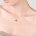 thumbnail image 3 of Galaxy Gold 14K Rose Gold Blue Topaz Pendant Necklace - December Birthstone - Communication & Serenity - 16" to 24" - Fine Jewelry for Women, 3 of 3