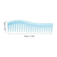 thumbnail image 2 of Unique Bargains 1 Pc Durable S-Shaped Wide-Tooth Straightening Comb Blue ABS, 2 of 6