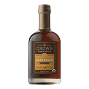 Crown Maple Dark Color Robust Taste Organic Maple Syrup 375ml (12.7 fl oz); Gluten-Free, non-GMO, Allergen Free