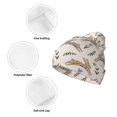 thumbnail image 3 of Yiaed Retro Rabbit Print Winter Beanie for Men Women, Fleece Lined Beanie Soft Warm Knit Hat Ski Stocking Cuffed Ca, 3 of 6