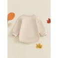 thumbnail image 4 of Suealasg Baby Thanksgiving Clothes Infant Girl Boy Letter Turkey Print Romper Sweatshirt Long Sleeves Bubble Bodysuit Outfit, 4 of 8