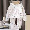 thumbnail image 2 of TOWED22 Boys Clothes Boy Outfits 2-Piece Long Sleeve Sweatshirt Tops and Pants Fall Winter Outfits Set Size:9-12 M,Color:Light Pink, 2 of 5