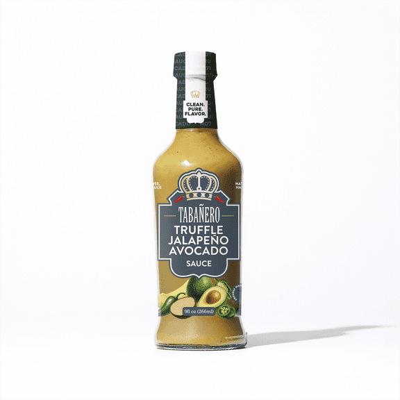 Tabanero Truffle Jalapeño Avocado Sauce, Creamy, Mild Heat, 9 oz