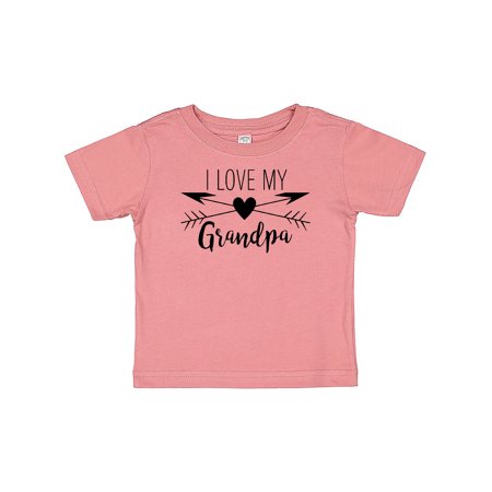 

Inktastic I Love my Grandpa heart and arrows Gift Baby Boy or Baby Girl T-Shirt