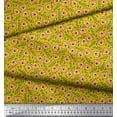 thumbnail image 3 of Soimoi Poly Georgette Fabric Text & Tiger Face Cartoon Print Fabric by Yard 52 Inch Wide, 3 of 3