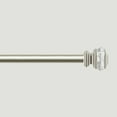 thumbnail image 3 of Exclusive Home Marquise 1" Curtain Rod and Coordinating Finial Set, Matte Silver, Adjustable 66"-120", 3 of 8