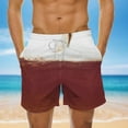 thumbnail image 4 of Aayomet Mens Swim Trunks Novelty Beach Shorts Breathable Tether Print Board Shorts (Brown, S), 4 of 5