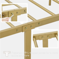 thumbnail image 6 of Topeakmart Metal Platform Bed with Headboard and Footboard, King Size, Antique Gold, 6 of 10