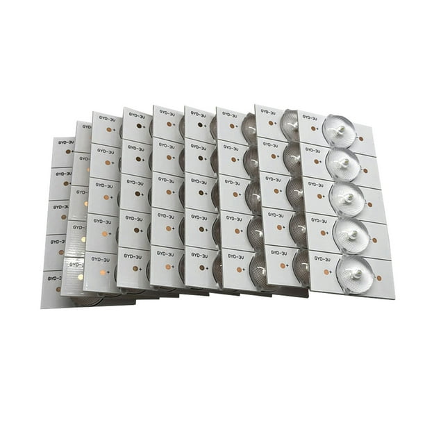 50PCS 3V SMD cuentas de lámpara con lente óptica Fliter para 32-65 LED TV reparación Led tira de luz Tomshoo Cuenta de la lámpara